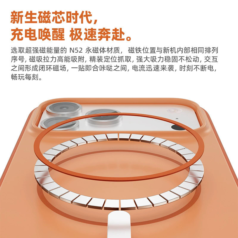 用iPhone17ProMax手机壳炫雅肤感磨砂细圈磁吸苹果16防摔保护套17|undefined