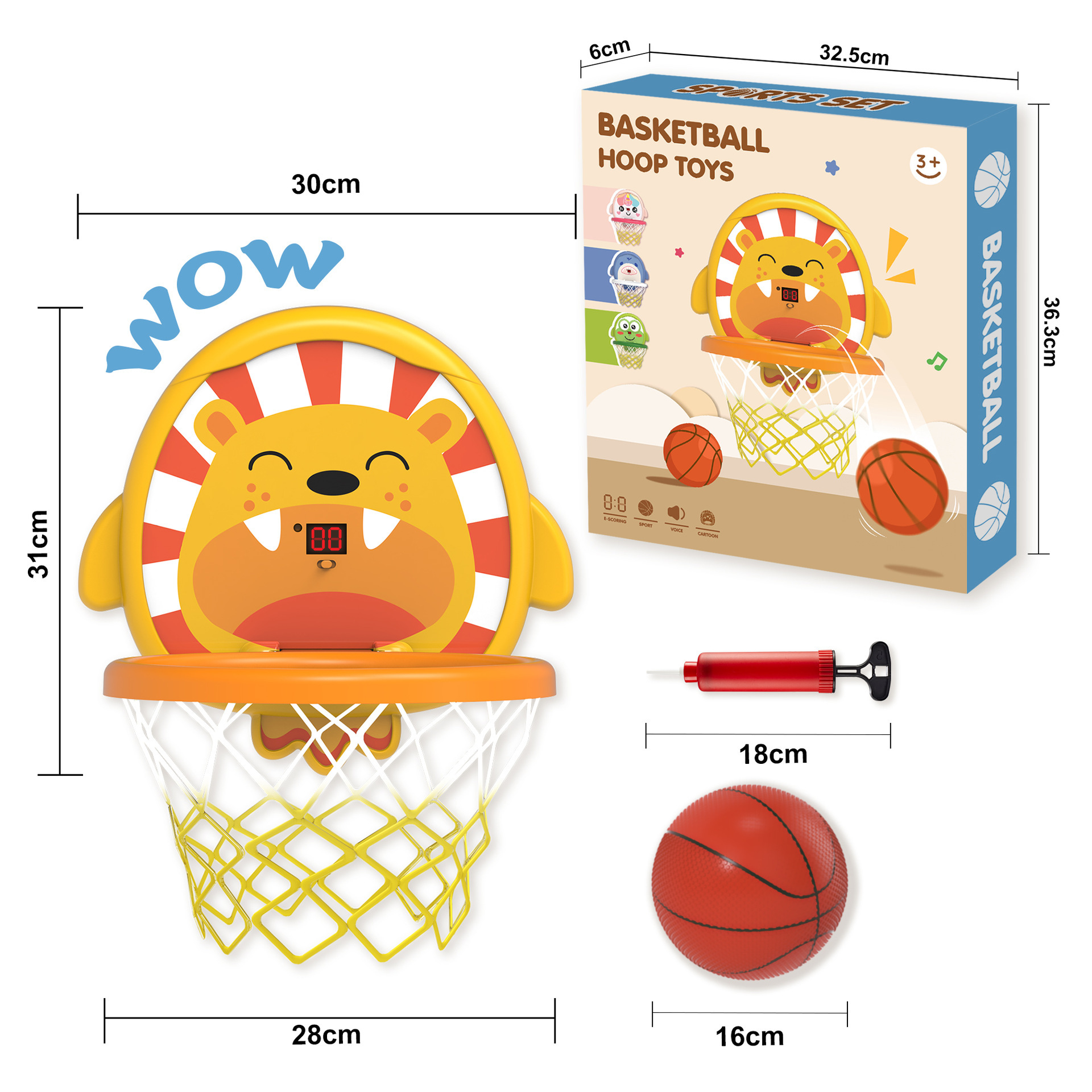 Walmart's Best-Selling Children's Lion Basketball Stand Indoor Shooting Interactive Toy Wholesale