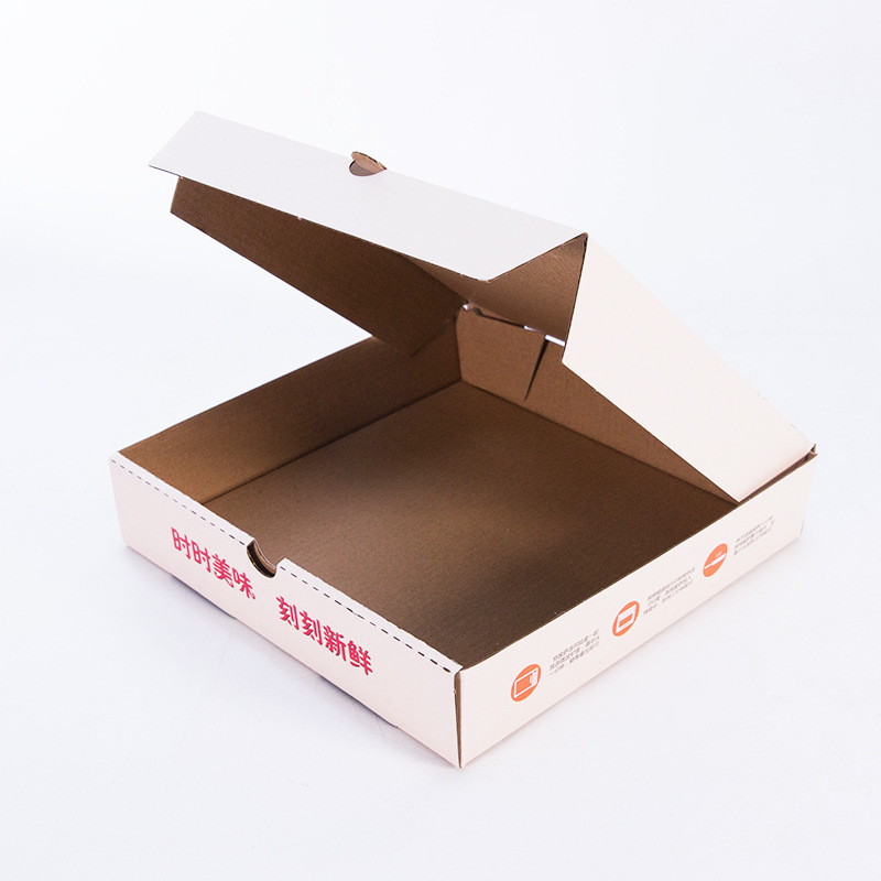加厚披萨盒 米色外卖打包盒 pizza盒子厂家批发 烘培牛皮纸包装盒