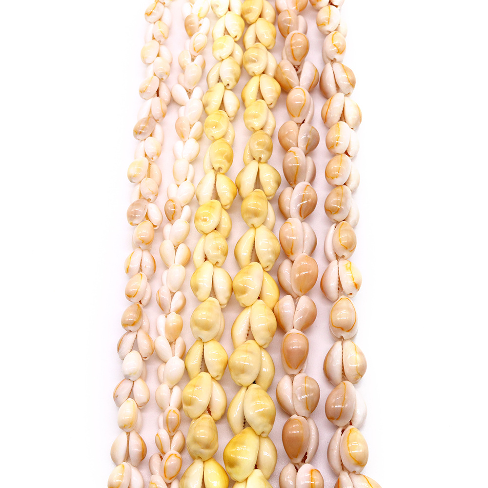 Venta caliente de perlas naturales de concha pulidas con agujero recto, accesorios DIY para collar o pulsera