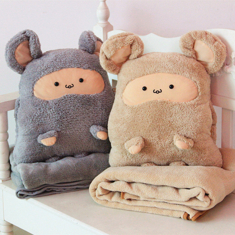 Cartoon Nap Pillow Kaka Mouse Car Hand Warmer Pillow Quilt Dual-Purpose Cushion Monkey Large Air-Conditioned Cushion Blanket Cartoon Nap Pillow Kaka Mouse Car Hand Warmer Pillow Quilt Dual-Purpose Cushion Monkey Large Air-Conditioned Cushion Blanket