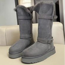 时尚厚底雪地靴女冬季女鞋新款棉鞋女士棉靴休闲冬天鞋子女款靴子