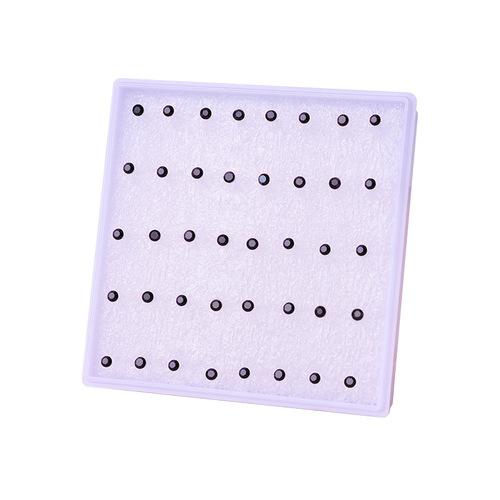 Black Earrings Stud Set for Women, Street Stall Decorative Supply Wholesale Plastic Resin Bead Round Dot