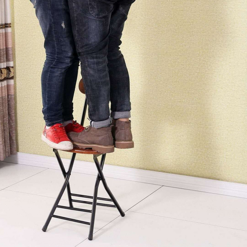便携可折叠凳高凳子靠背椅子家用现代简约省空间轻便成人小圆弘智|undefined