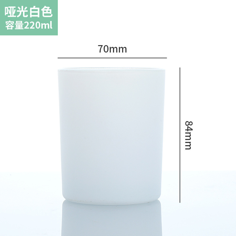 Multi-especificación vidrio vela taza aromaterapia vela tarro vacío taza Hotel fragancia vela titular impresión aerosol color frasco de vidrio