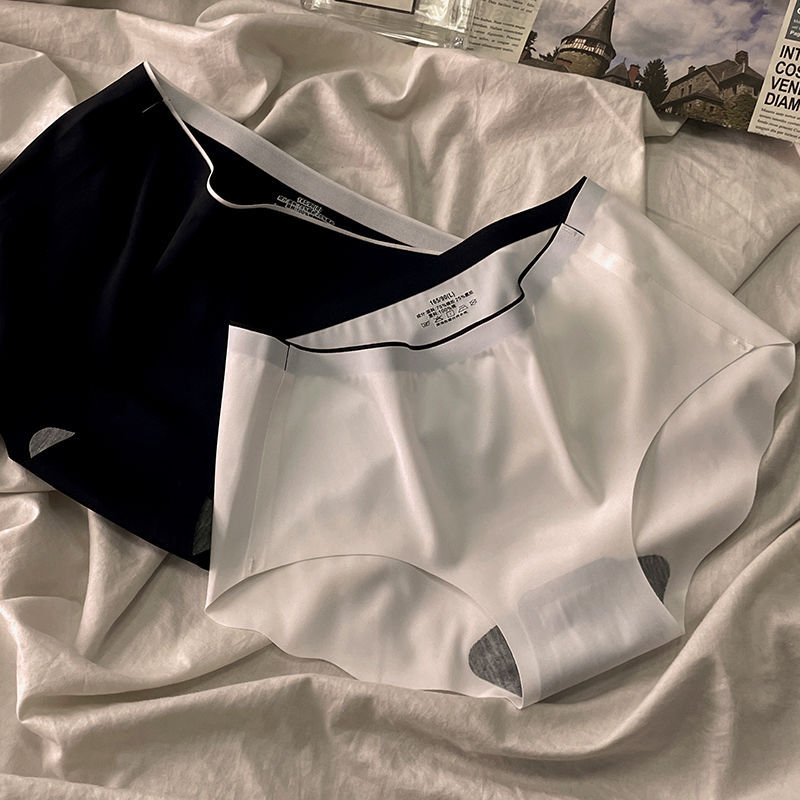 Elástico de goma sin costura ropa interior de seda de hielo de las mujeres delgada cadera transpirable elevación delgada Mediados de cintura alta triángulo pantalones cortos al por mayor