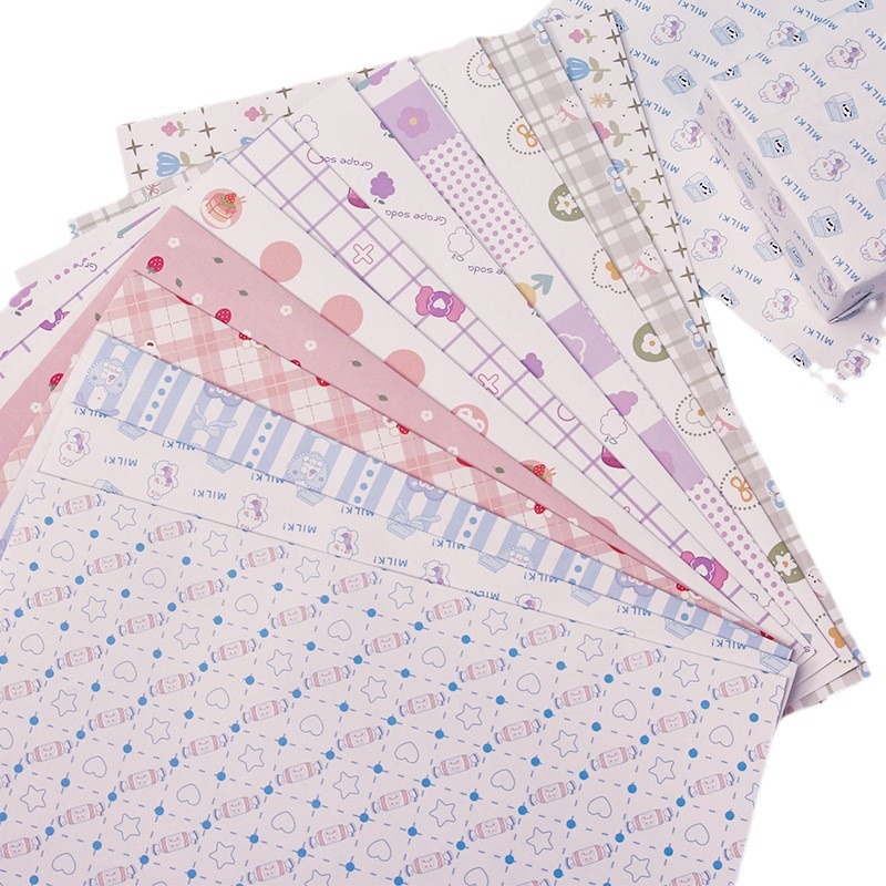 Lindo papel de regalo de vacaciones de todo partido cubierta de libro de estudiante papel de regalo de cumpleaños estilo ins caja de regalo papel de regalo