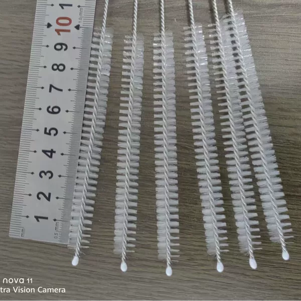 New Multifunctional Long 304 Stainless Steel Nylon Cleaning Brush Straw Brush Factory Wholesale