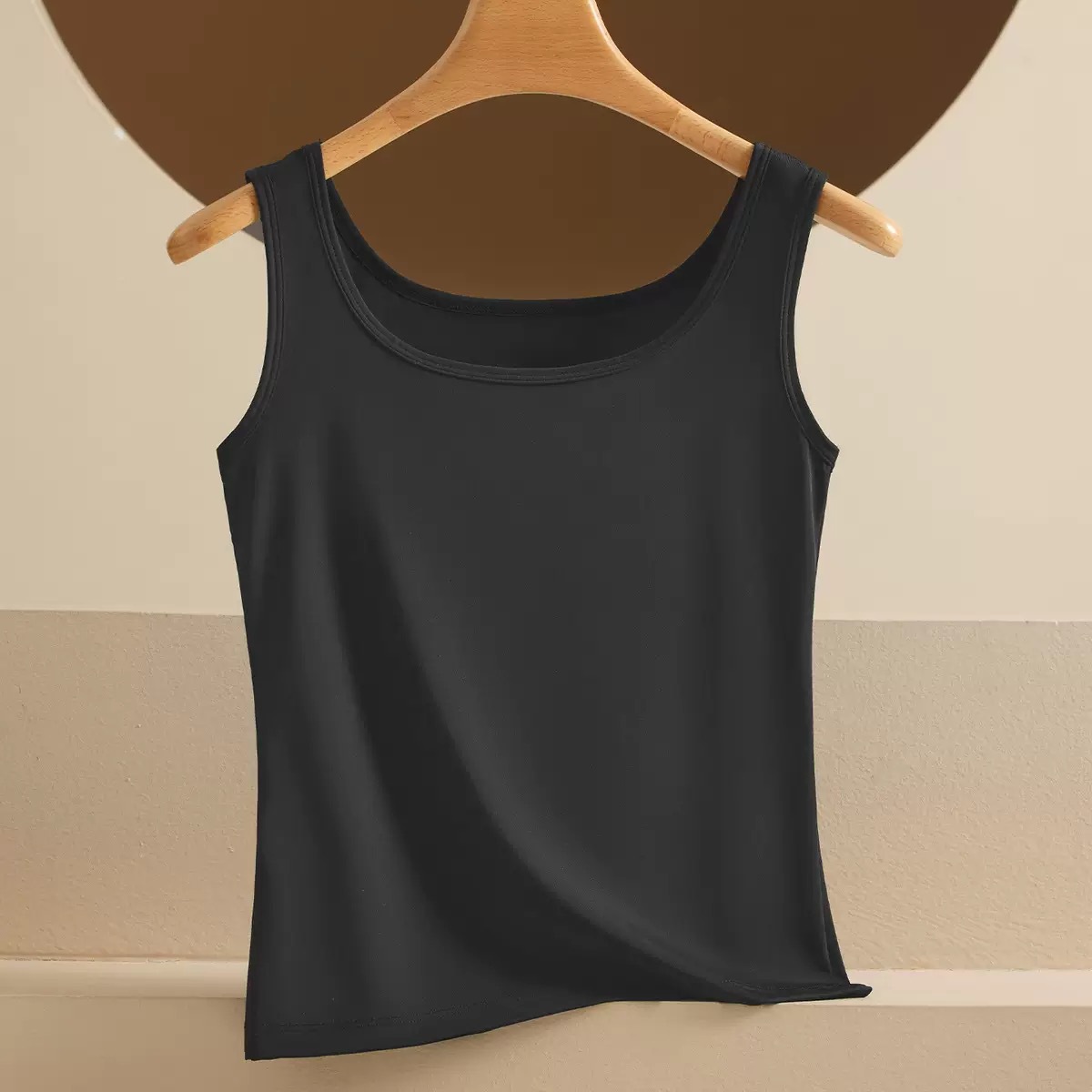 Chaleco de hombro ancho de hielo ultra delgado, ropa de base de mujer, cinturón grande, chaqueta sin mangas de verano. image 7
