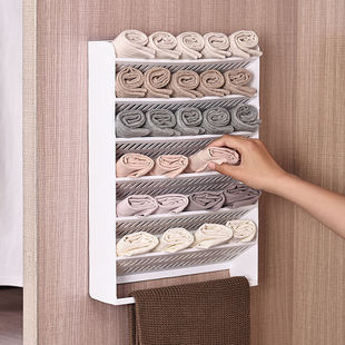 Door Wardrobe Wardrobe Non-perforated Wall-mounted Underwear Storage Dormitory Hanging Rack Hanging Bag Socks Underwear Sensitive One