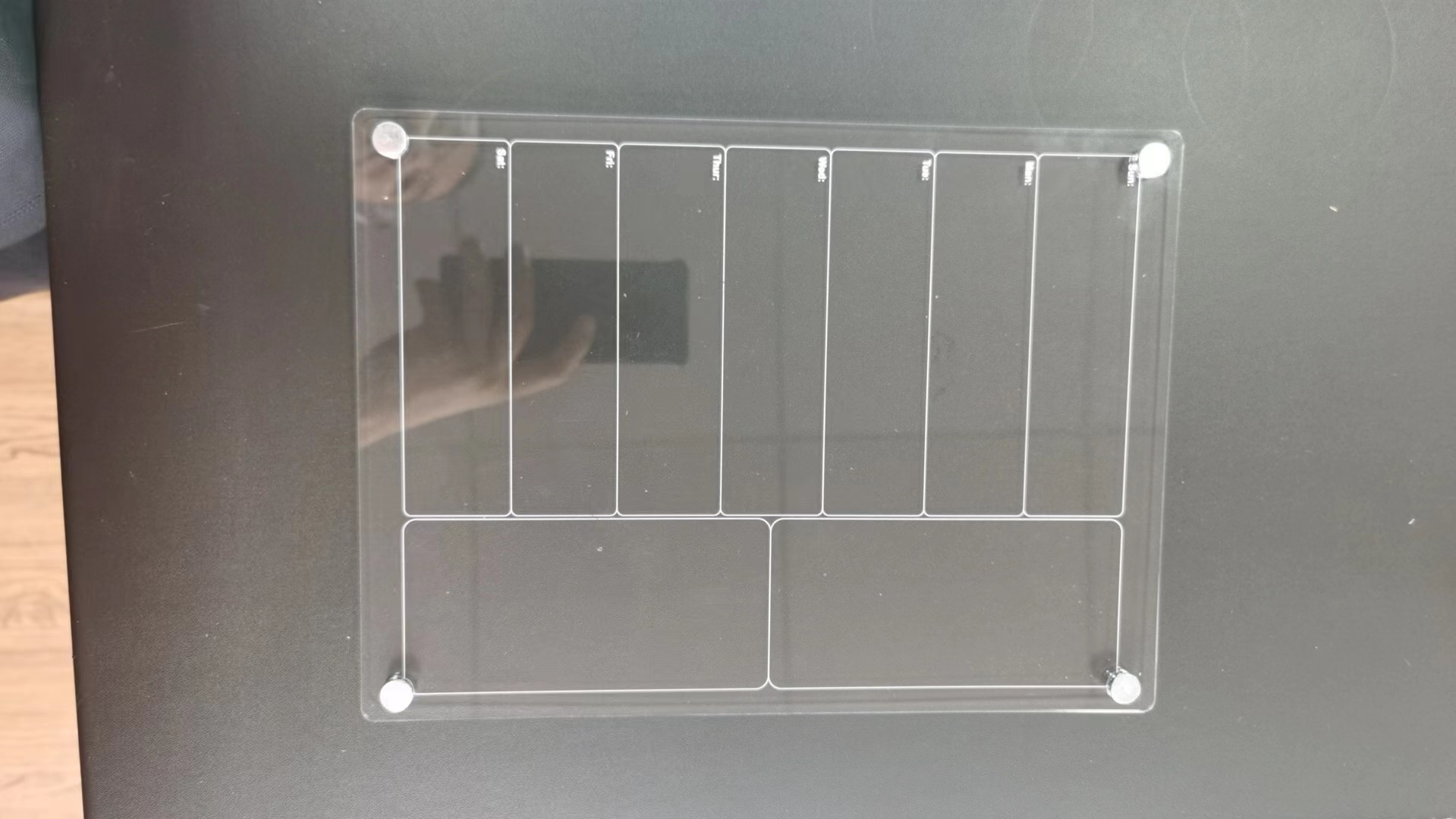 Tablero acrílico tridimensional, tablero de notas, tablero de escritura magnético para refrigerador, tablero de registro de horarios semanal y mensual, imán magnético para refrigerador