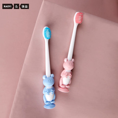 Children's toothbrush, 1 piece, suitable for 6-12 years old, cute baby frog, fine and soft bristles, factory wholesale