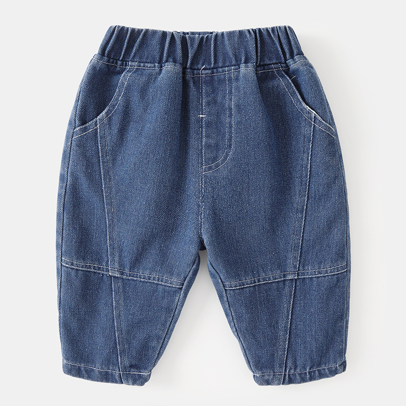 Baby jeans, new spring and autumn style, boys' pants, infant autumn clothes, children's stylish long pants, toddler casual pants