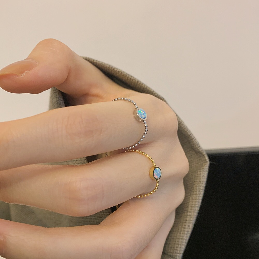 3g Weight PVD Coated Gold Plating Process Real Gold Plated Plating Material Artificial Gemstones Inlay Material Rings Classification PVD Coated Real Gold Plated 18K Gold Solid Color 304 Stainless Steel Classic Style Waterproof Non Tarnish Rings