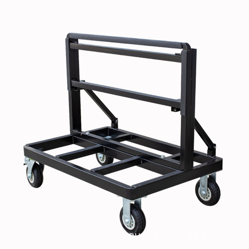 Nuevo carro de ventanas de vidrio portátil plegable de peso pesado de rueda universal de piedra de manejo de artefactos de vidrio de mano carro plano