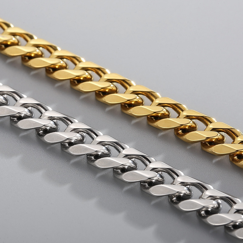 Mode Géométrique Acier Au Titane Bracelets Incruster Strass Acier Inoxydable Bracelets display picture 9