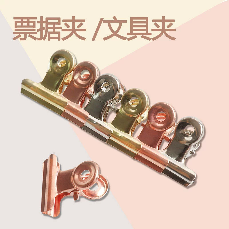 라운드 헤드 스틸 클립 22mm 골드