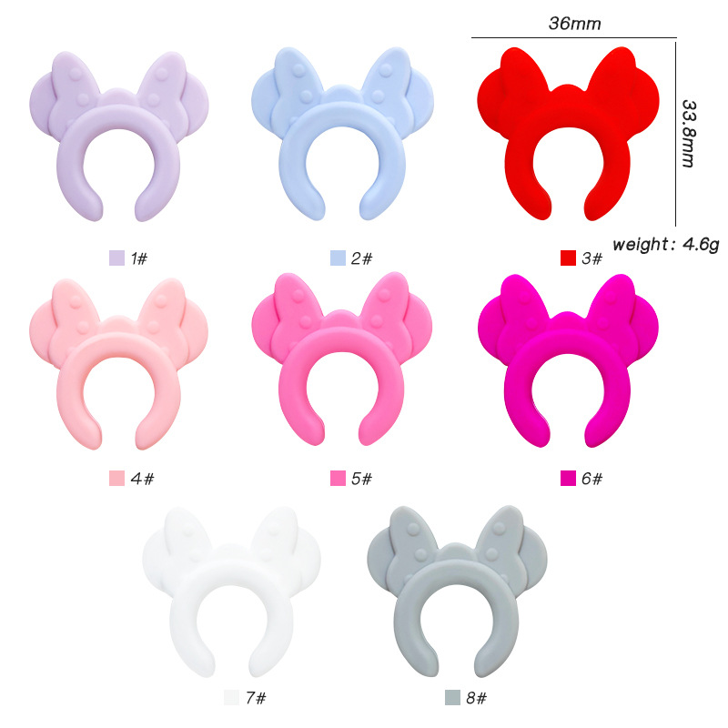 Factory new cartoon food-grade silicone bead baby teething toy accessory string bead wholesale