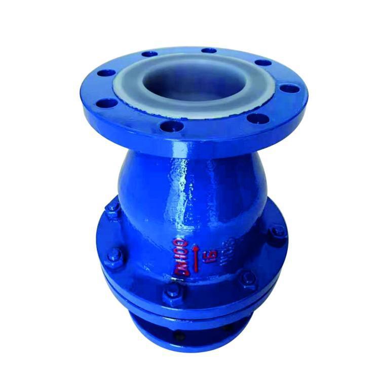 立式浮球衬氟止回阀 H40F46-10P DN80 全衬氟防腐逆止阀 DN100