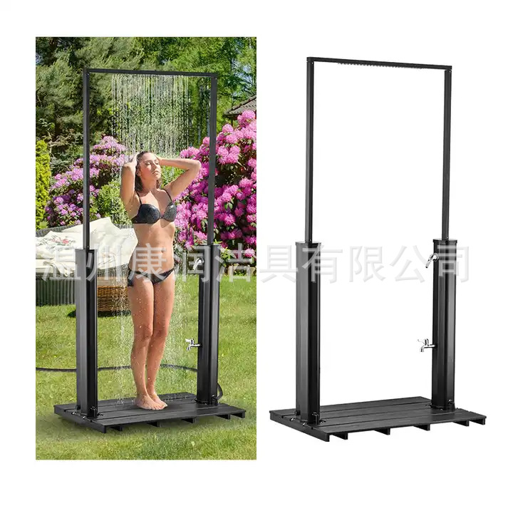 Ducha solar exterior tipo puerta, 40 litros de capacidad, disfrutar de la ducha multipersona, ducha de piscina