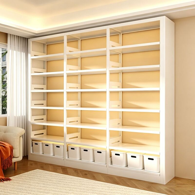 Home Library Steel Bookshelf Floor-Standing Storage Rack Children's Bookcase Wall-Mounted Integrated Living Room Iron Storage Shelf Home Library Steel Bookshelf Floor-Standing Storage Rack Children's Bookcase Wall-Mounted Integrated Living Room Iron Storage Shelf