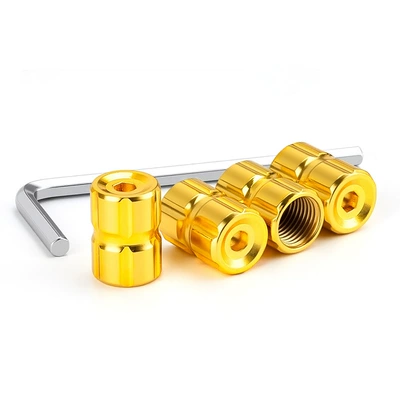 valve cap anti-deflation motorcycle universal - a-set-of-4-with-anti-theft-tools