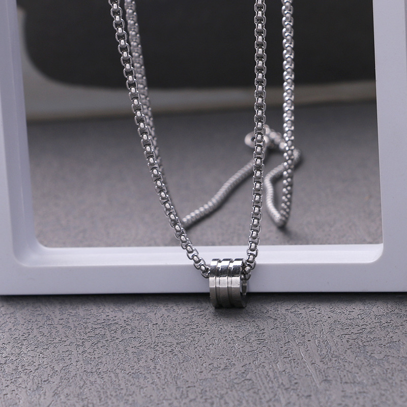 Titanium stalen, niet-verkleurende hiphop hanger ketting, modemerk, hoogwaardig minderheidsontwerp, beschermingsketting accessoires, heren lang_voghion.com