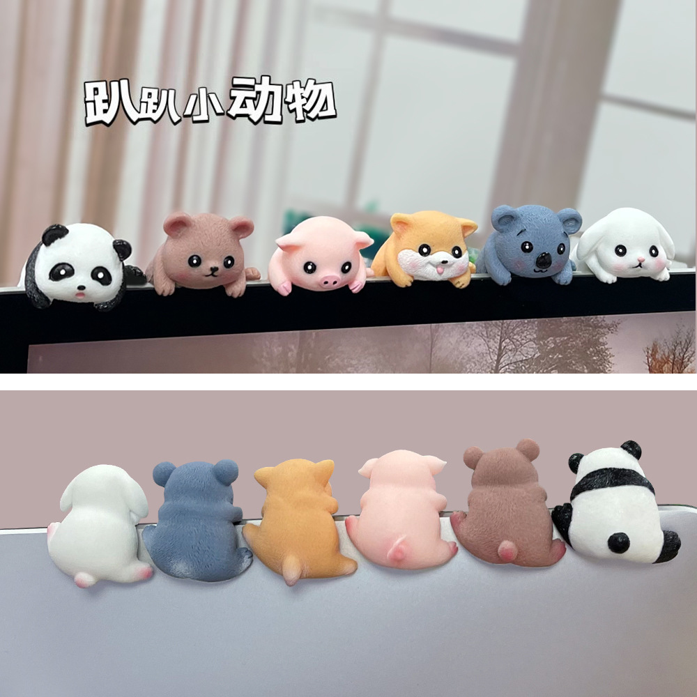 猪摆件树脂眼镜架创意装饰品树脂工艺品元旦新年礼物解压