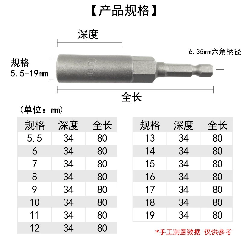 Электрический алмазный шестигранный комплект втулок, углублённая пневматическая резьбовая втулка, шестигранная насадка для электрической винтовёртки, пакетная завёртка