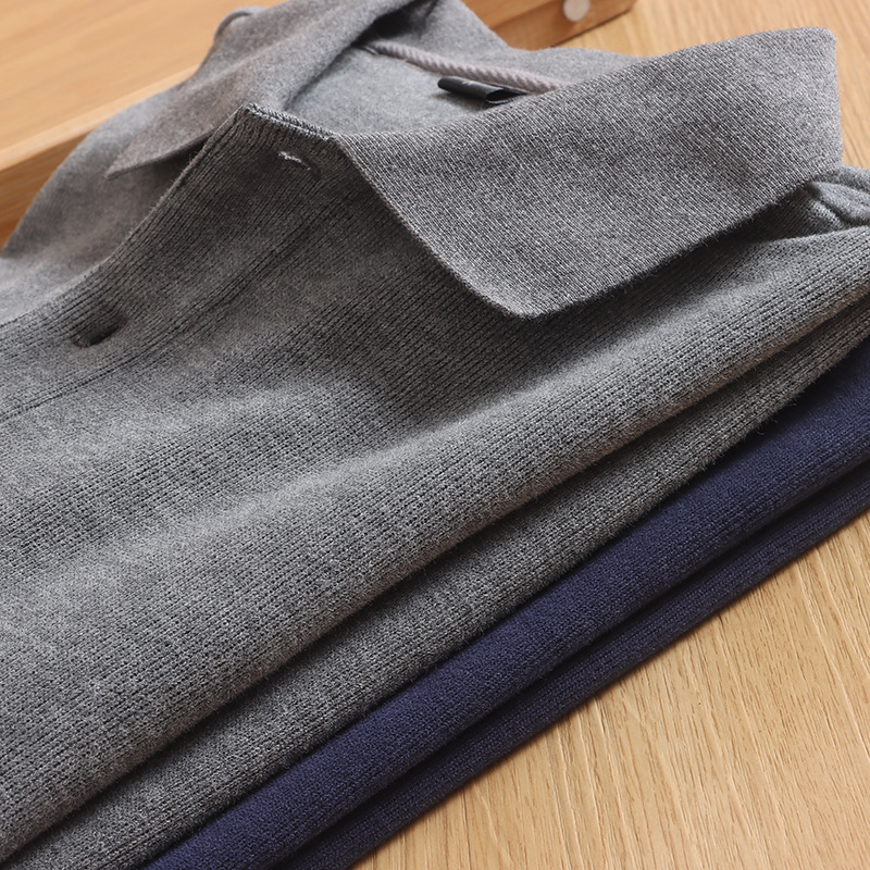 Island single! Heavy 380 grams! Autumn and Winter New Cotton Simple Thickened Long Sleeve Polo Shirt T-shirt Men's Trendy Base Shirt Island single! Heavy 380 grams! Autumn and Winter New Cotton Simple Thickened Long Sleeve Polo Shirt T-shirt Men's Trendy Base Shirt
