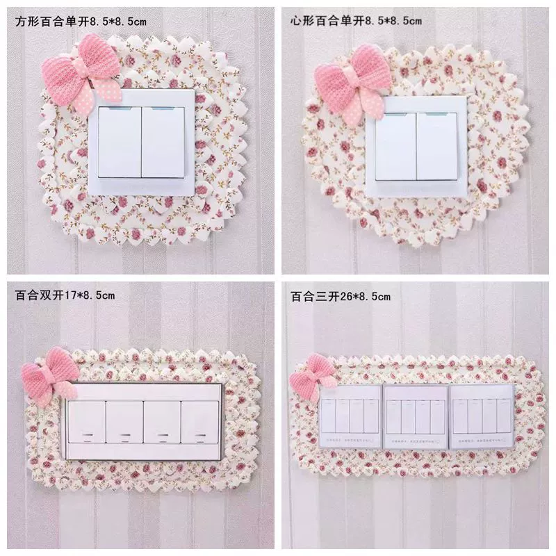 Защитный чехол для выключателя из ткани, настенное украшение, пылезащитный чехол для выключателя, защитный чехол для розетки в гостиной, простой хрустальный декор