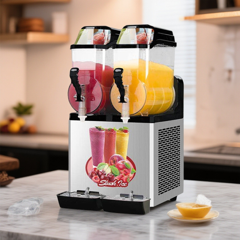 Snow Melting Machine Single-Cylinder Double-Cylinder Cold Drink Juice Machine Double-Cylinder Commercial Snow Granule Machine Sand Slag Machine Snow Melting Machine