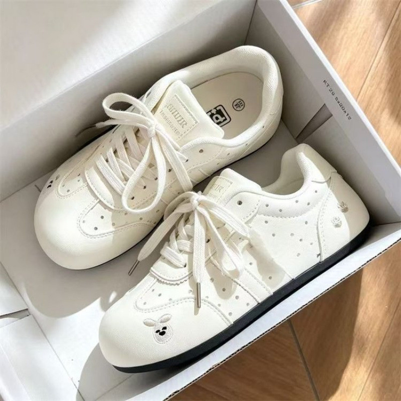 2026 Autumn Cute White Sneakers Korean Style Versatile Casual Women's Shoes Pink Student German Training Shoes 2026 Autumn Cute White Sneakers Korean Style Versatile Casual Women's Shoes Pink Student German Training Shoes