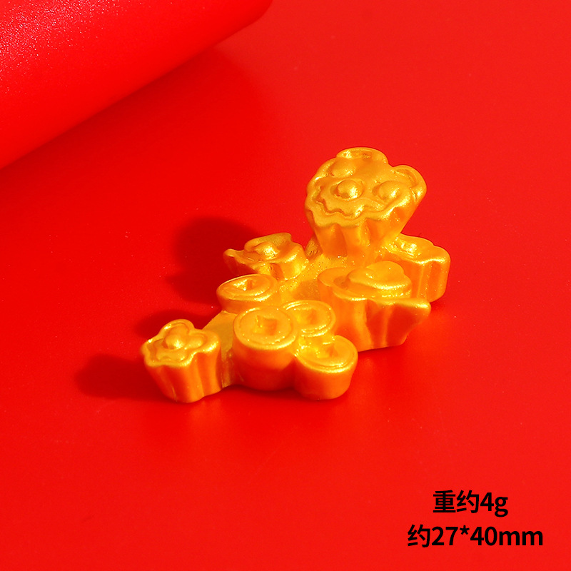 新年福娃元宝字牌樹脂部品diyクリームゴム携帯ケースヘアピン冷蔵庫貼り装飾材料