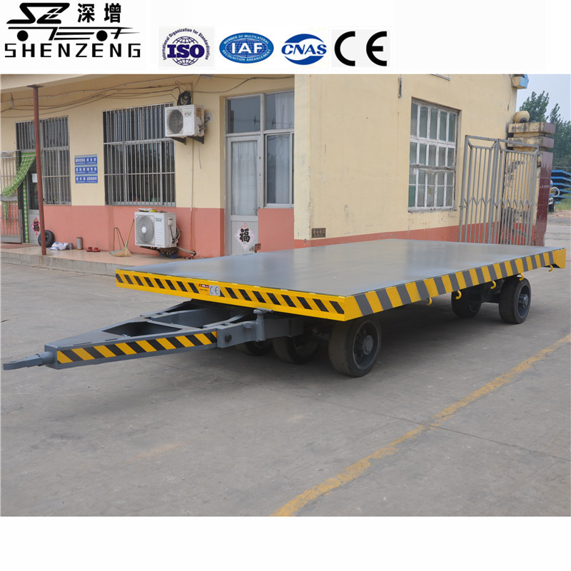 30吨平板拖车全挂是可转向场内超低运输拖挂车工具类平板拖车