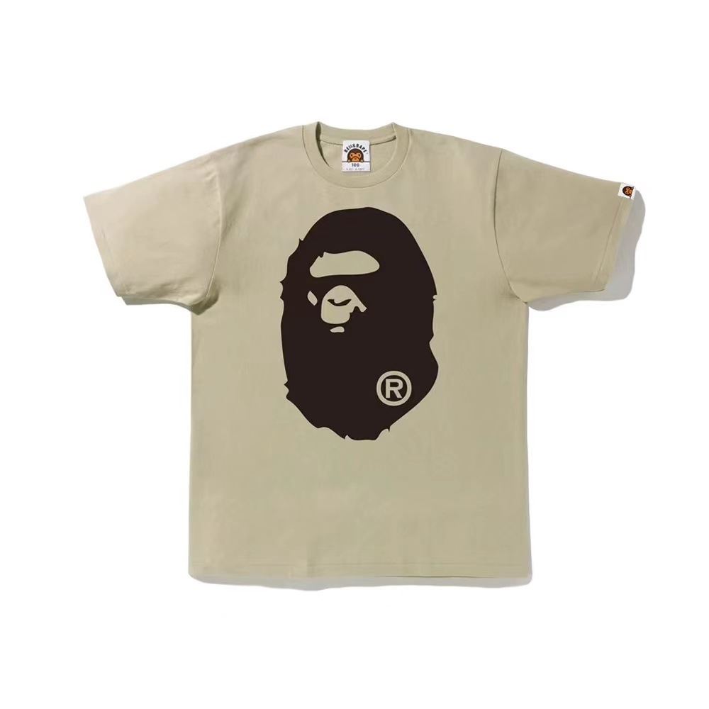 BAPE BEII&BAPE T-shirt Ape Head Khaki