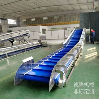 不锈钢蓝色皮带传送带流水线食品级皮带流水线输送设备皮带提升机