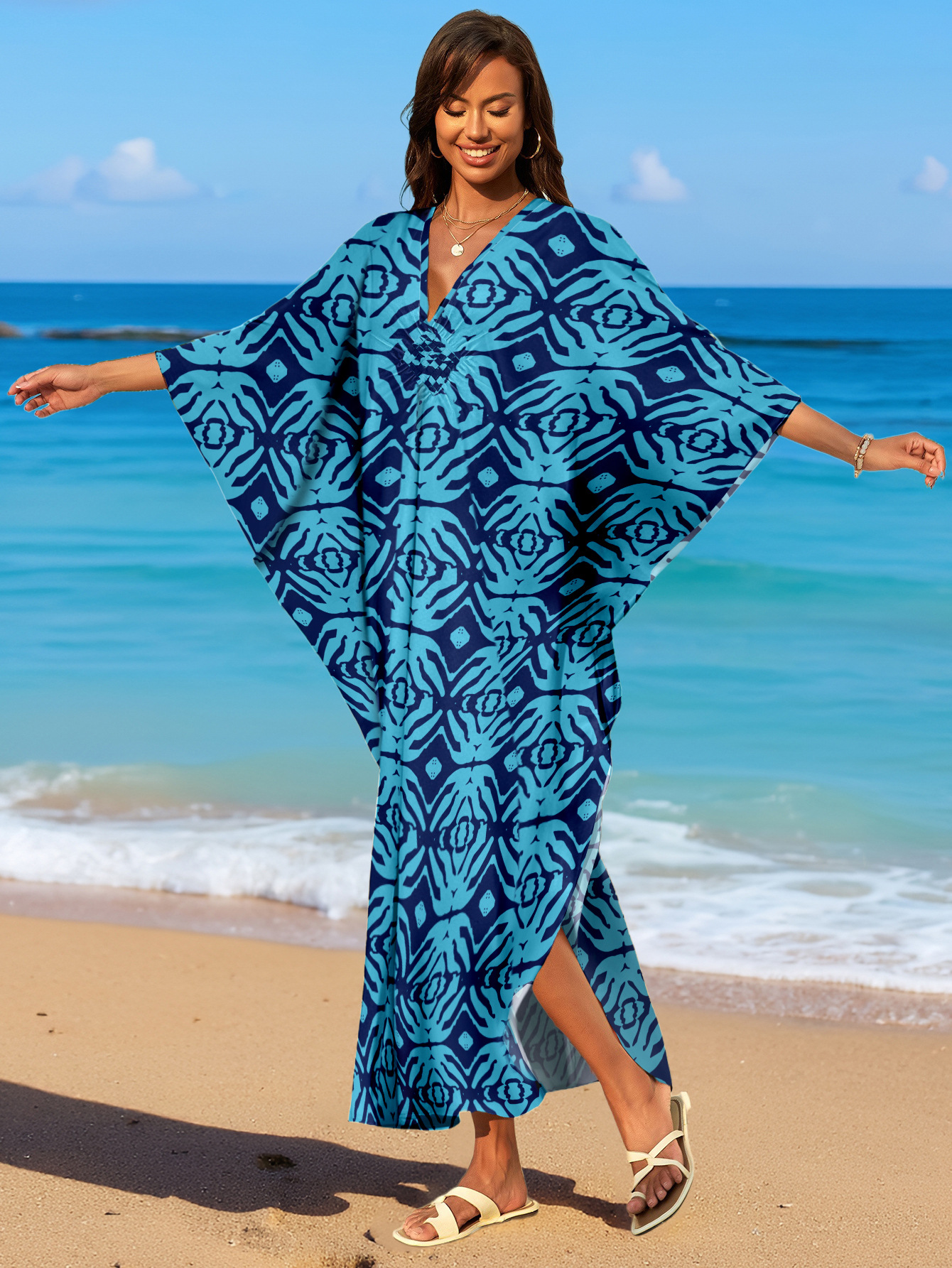 25 años nuevo blusa de playa tejida de rayón transfronterizo vestido de vacaciones bikini camisa de protección solar MB247