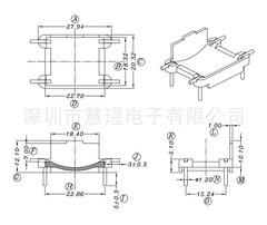 HX-027ベース磁石ベースbaseコモンモードインダクタンス2 + 2ピン変圧器骨格白色プラスチック22.86mm