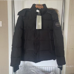 外贸专供正确版大鹅羽绒棉服29款加拿大Wyndhaw男派克服带狼毛领