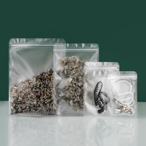 Scented tea frosted flat bottom self-sealing bag transparent dried fruit snack food sealing bag sealing bag packaging zipper bag