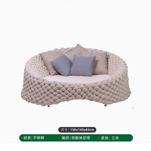 Cama redonda grande (acero inoxidable)