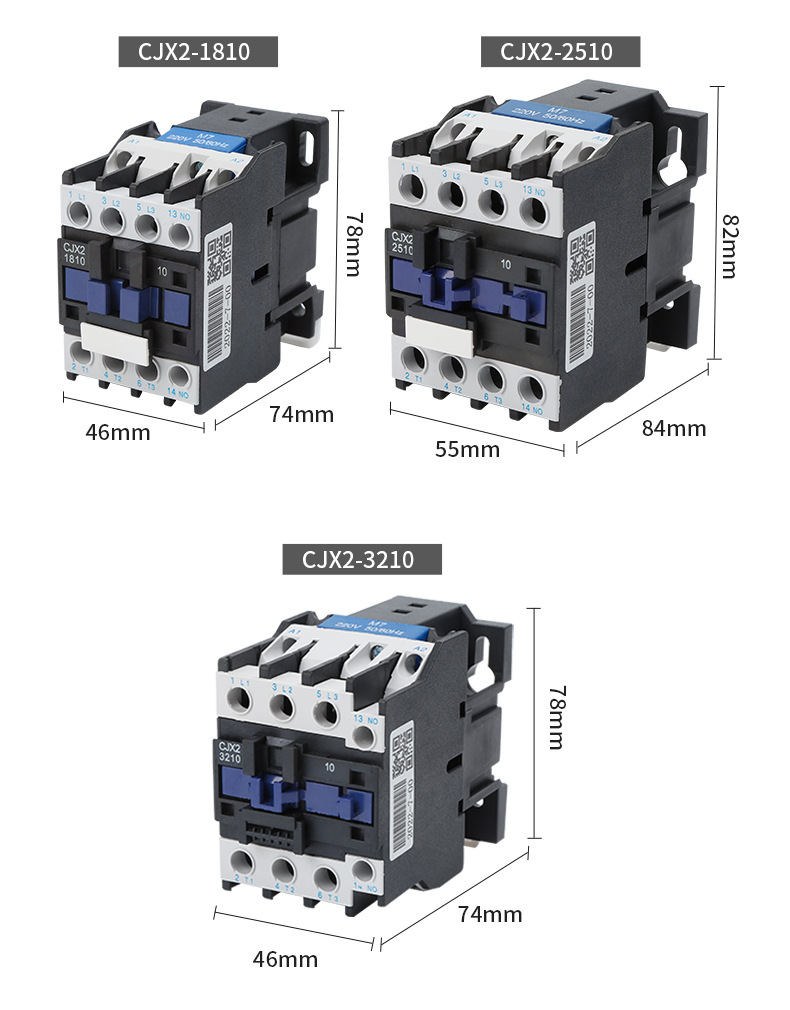 交流接触器CJX2-1210 1810 2510 3210 4011 6511 9511 三相380v详情7