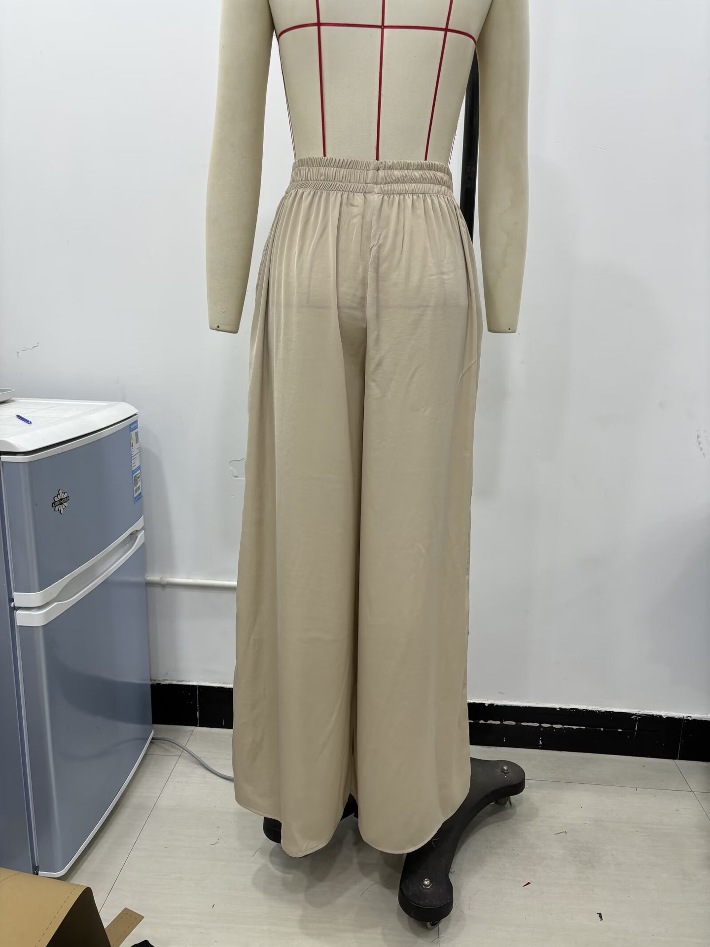 Women's 2024 Summer New Style Elastic Waist Fashion Wide Leg Pants_voghion.com