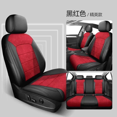 Modelə uyğun (Original) oturacaq örtükləri – for the New Volkswagen 06 - black-red-standard-edition-five-seats-fully-surrounded-by-front-and-rear-rows