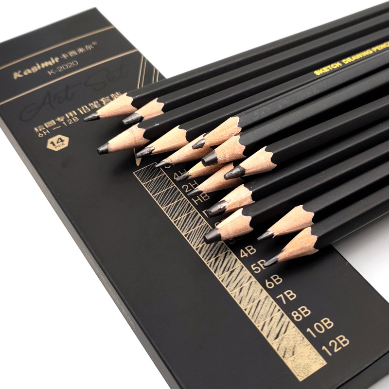 Product Casimir14 Sketch Pencils Mixed Hongxing Stationery6 H-12 BArt Student Drawing Pencil