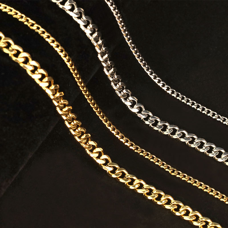Unisex Gender Fashion Solid Color Stainless Steel Plating Necklace 1 Piece