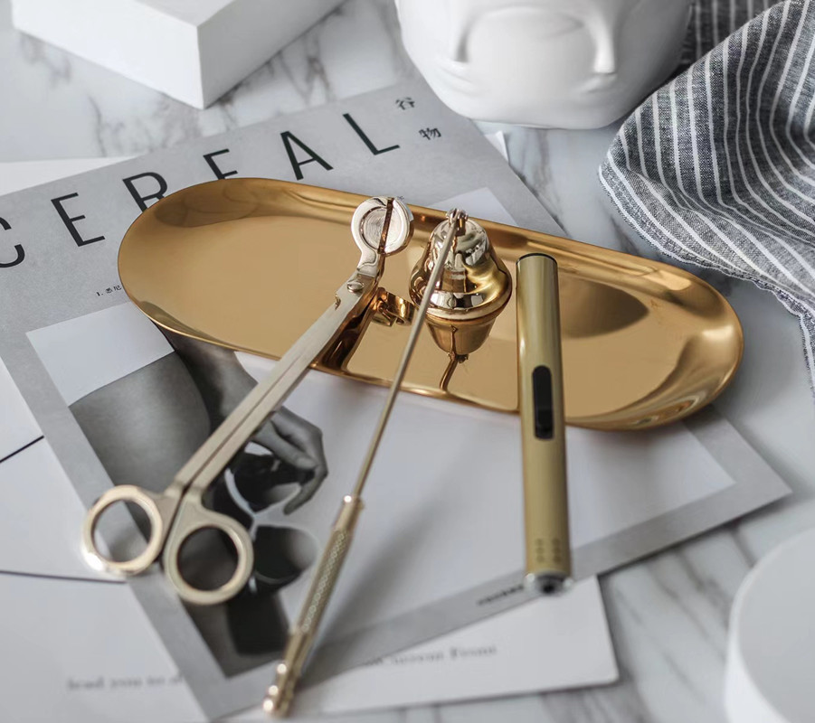 Aromatherapy candle tool set rechargeable inflatable lighter candle extinguisher cover tray candle extinguishing hook set