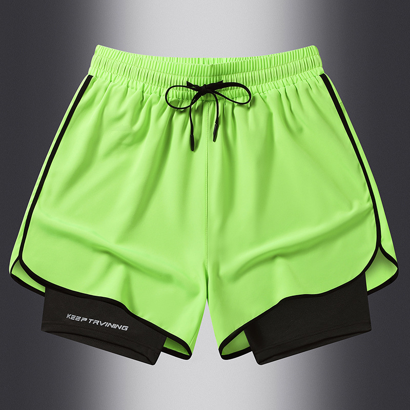 Vacaciones de verano de dos pantalones de entrenamiento deportivo masculino pantalones de entrenamiento de maratón de atletismo de secado rápido pantalones de playa transpirables casuales