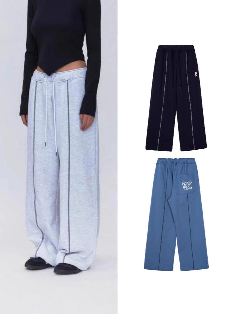 韓国の小衆Rest & RR秋の新型プリントカジュアルライン長ズボン